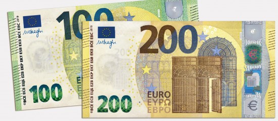De nouveaux billets de 100&nbsp;&euro; et 200&nbsp;&euro; &agrave; compter du 28&nbsp;mai